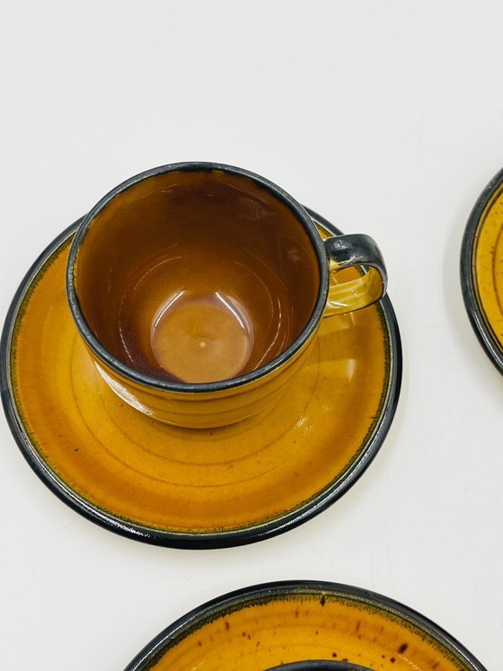 Image 1 of Lot de quatre tasses et sous tasses Boch  Palma vintage