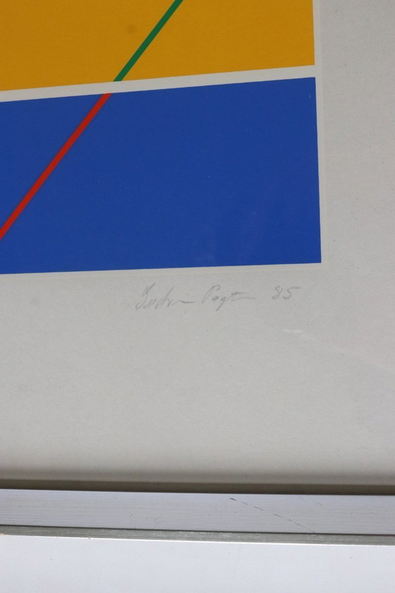 Image 1 of Sérigraphie colorée Gudrun Pagter édition limitée
