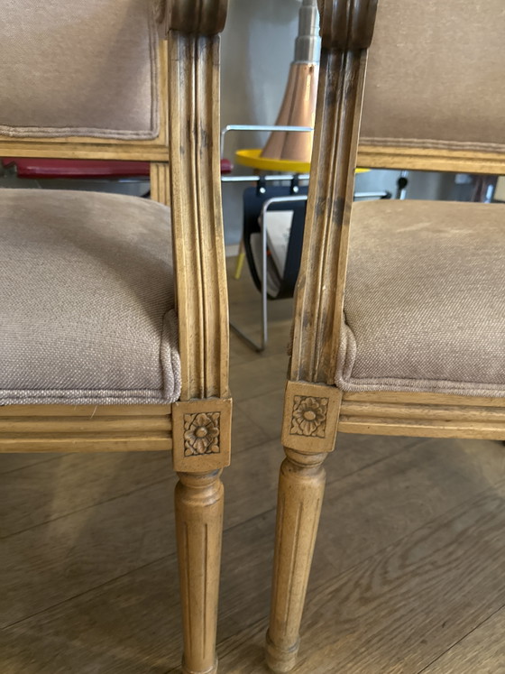 Image 1 of FRANSE FAUTEUILS IN LODEWIJK XVI-STIJL UIT DE 19E EEUW.