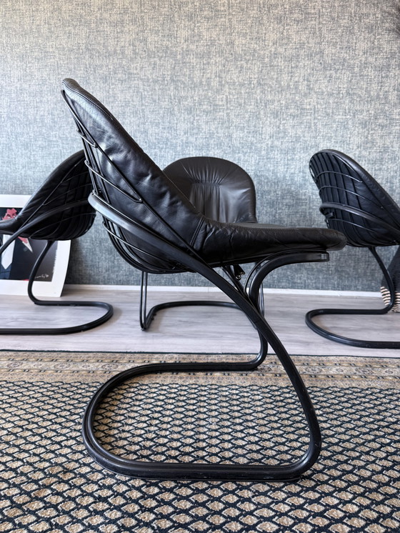 Image 1 of 4x Pascale Dining Chairs by Gastone Rinaldi for Thema, 1970s