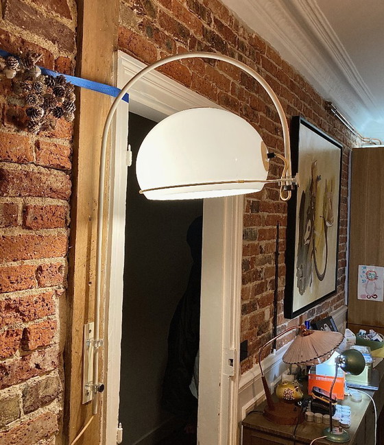 Image 1 of Grande lampada da parete ad arco Dijkstra in acciaio e acrilico