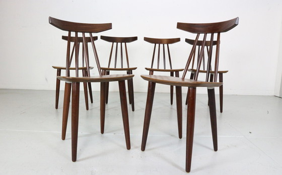 Image 1 of Set di sei sedie da pranzo Poul Volther