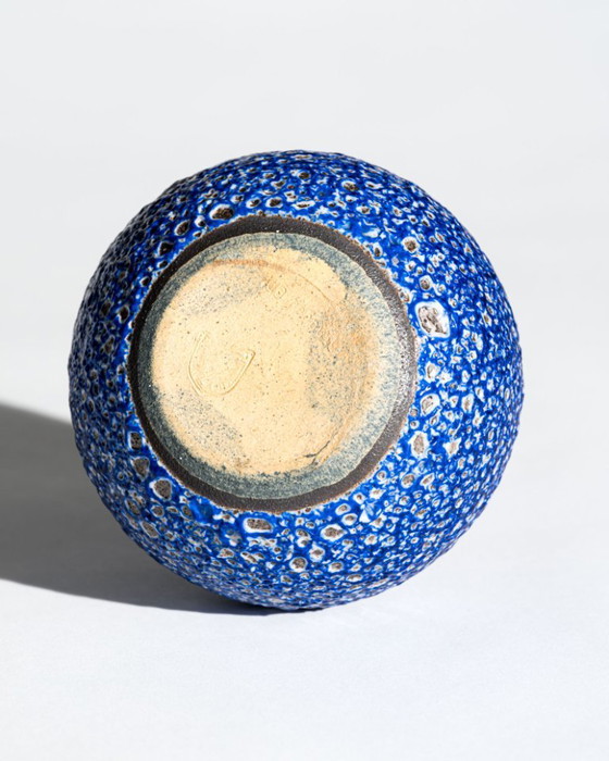 Image 1 of Albert Kiessling Moon Lava Glaze Ceramic Bottle Vase Handcrafted Studio Pottery