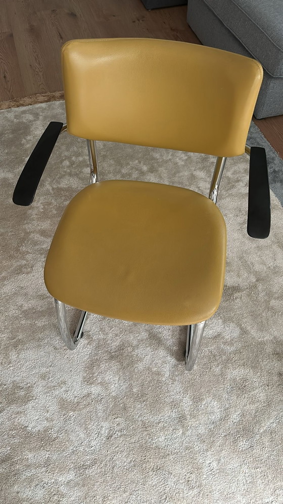 Sillas voladizas Dutch Originals / Diseñador Gispen, juego de 5 piezas – Sillas y sillones, Leather, Metal (photo 4 of 11)