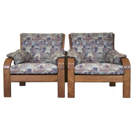 2x Fauteuil en teck des années 60 70 Easy Chair Olsen & Laursen Danish Design Denmark