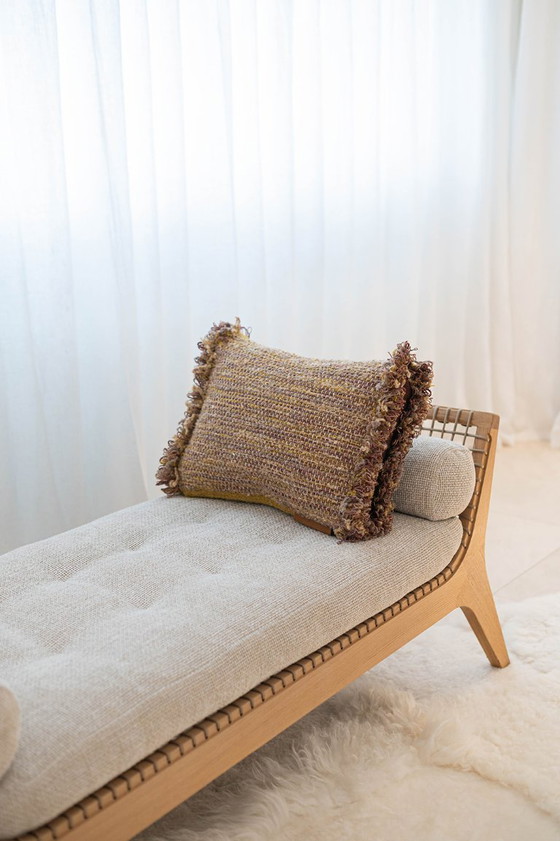 Divano Klismos di Knoll International, Divani, Tessile, Legno, Beige, Mid Century Modern (foto 6 di 6)