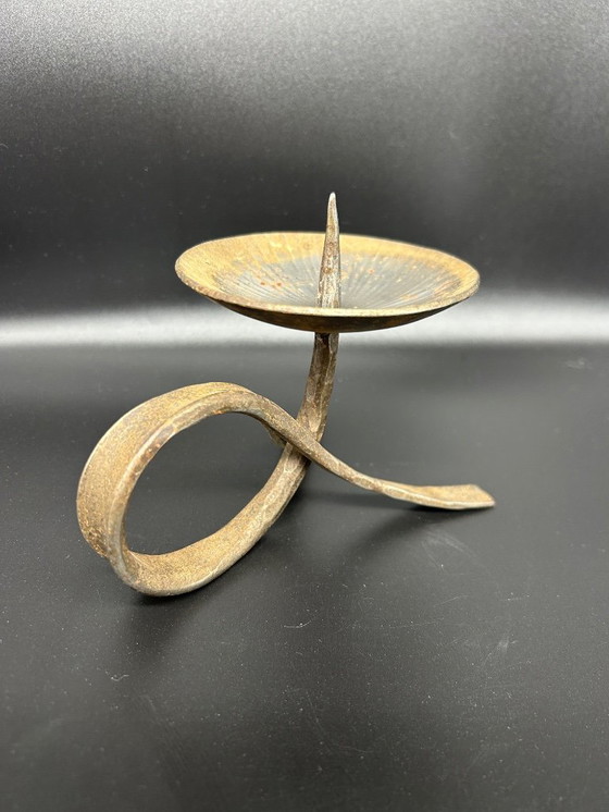 Image 1 of candelabro brutalista in ferro battuto