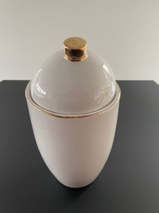 Image 1 of Set mit 2 weißen Saturn-Keramiktöpfen – Hush Living