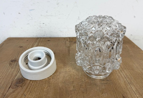 Image 1 of Applique murale vintage en porcelaine blanche, années 1970