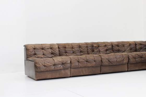 Image 1 of Vintage De Sede Ds 11 Modulaire Sofa Bruin Leder