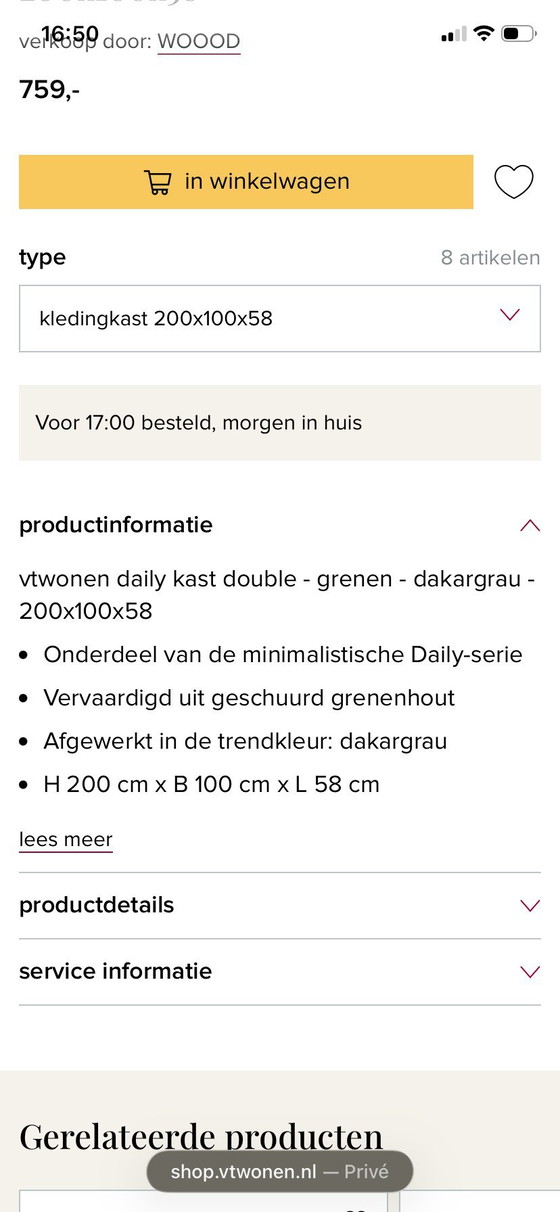 Image 1 of Kledingkast VT wonen