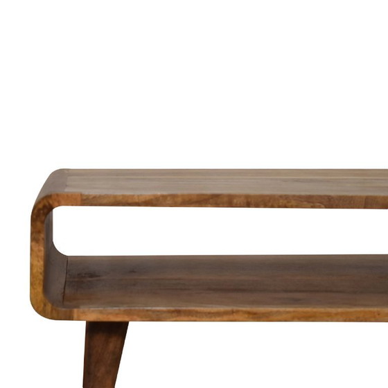 Image 1 of Mobile porta TV in legno massello di mango con effetto rovere.