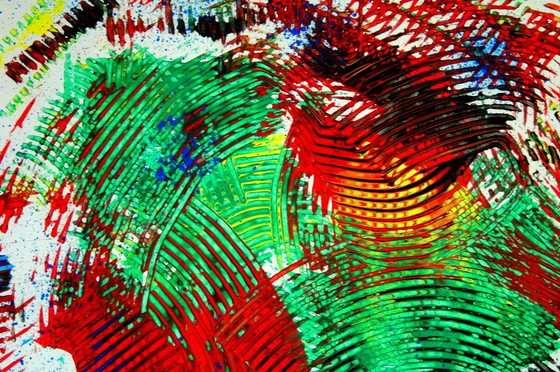 Image 1 of CB. Abstract op papier 26/149 Diptiek