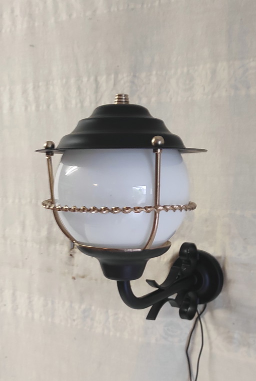 Marine lantern-style wall light - 1950s