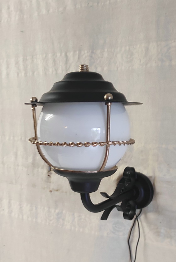 Image 1 of Marine lantern-style wall light - 1950s