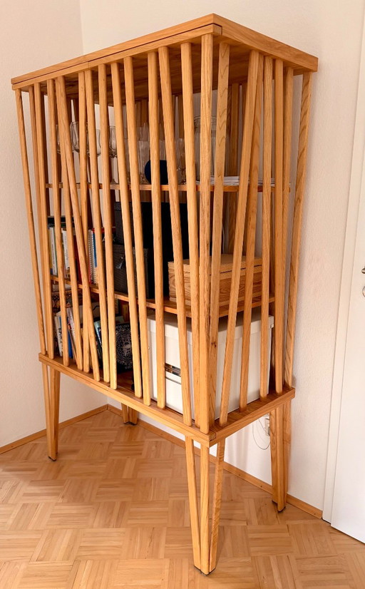 Exklusiver Porro „Mikado“ Design-Vitrinenschrank mit Originalrechnung – wandkast, Wood (photo 2 of 7)