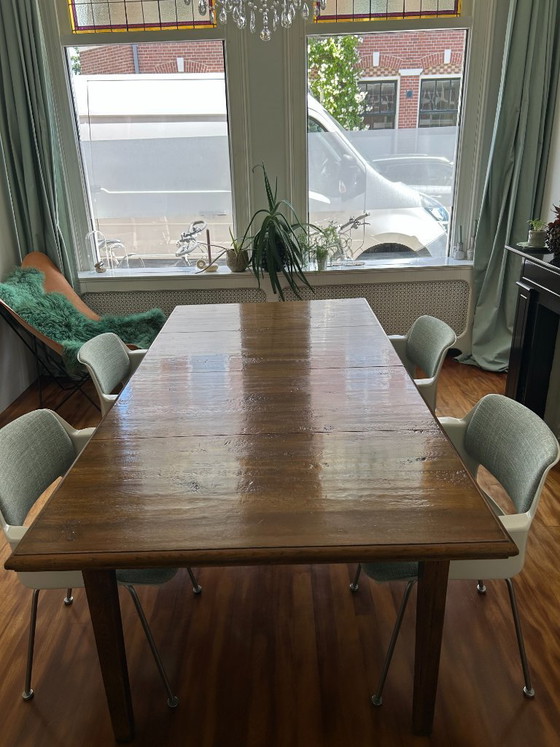 Image 1 of Oak dining table 200/250x100