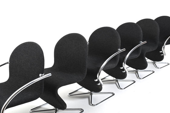 Image 1 of Verner Panton para Fritz Hansen 1973 Serie 1-2-3 Base de mariposa