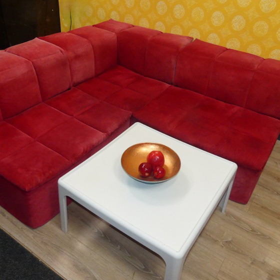 Image 1 of Modular sofa, 3 elements, corner armchair, foam, Lübke model Q-System, 1990s