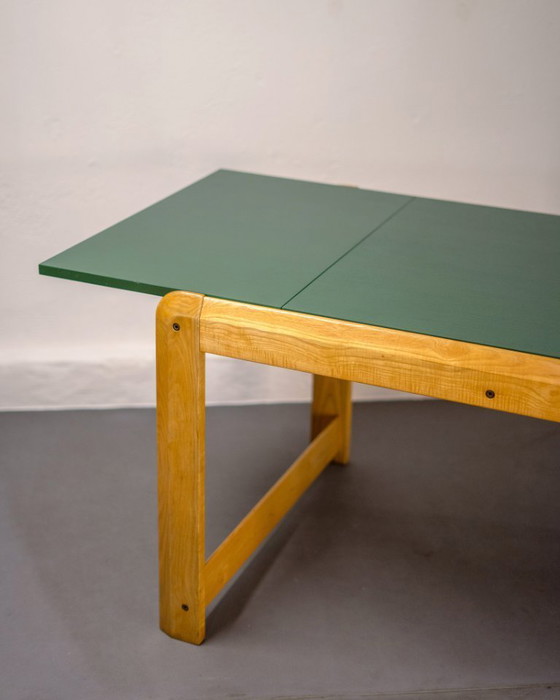 Image 1 of Scandinavische uitschuifbare eettafel van eikenhout