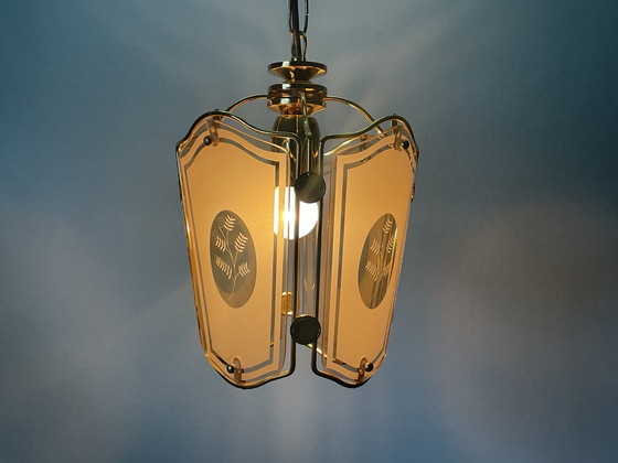 Image 1 of vintage Hollywood Regency hall lamp