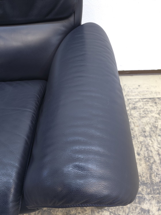 Image 1 of De Sede ds 2011 Designer Sofa Leather Sofa Couch Two-Seater Blue