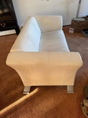 2.5-seater sofa Rolf Benz - leather - white