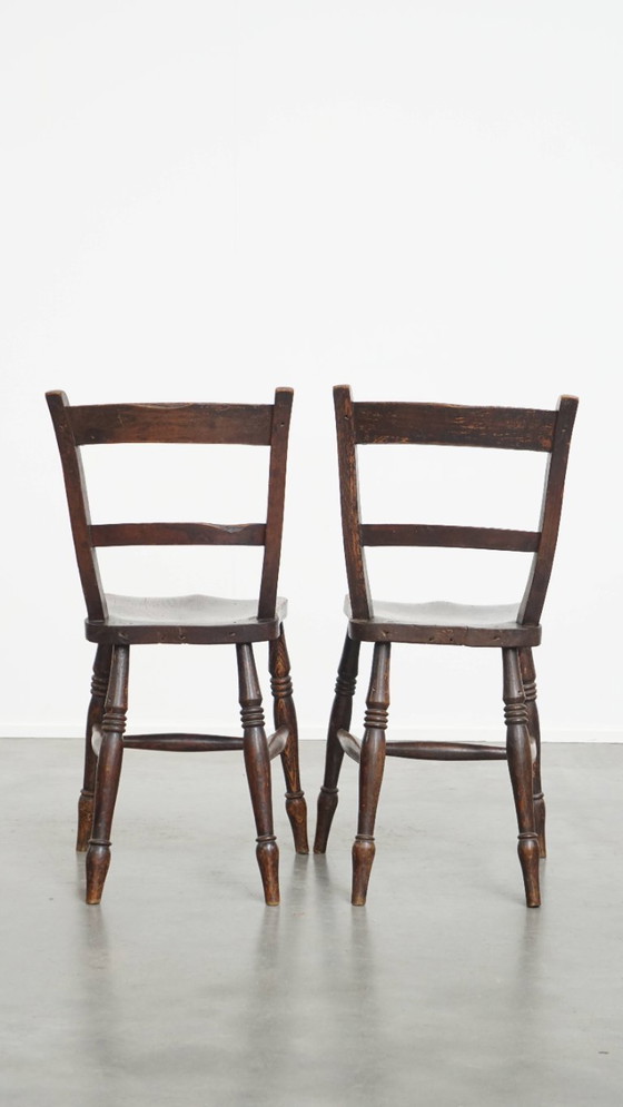 Image 1 of 6 x Antiker englischer Oxford Ess-/Küchenstuhl