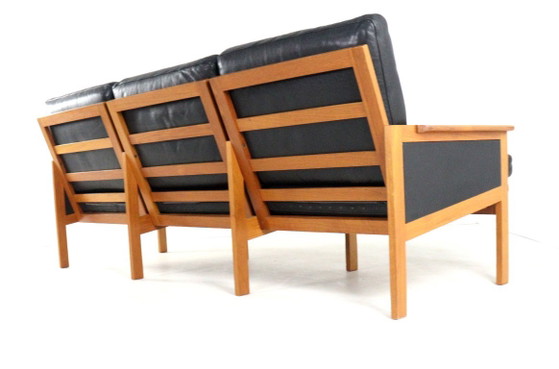 Illum Wikkelso voor Niels Eilersen Capella bank vintage Mid-Century – 3-5 zitsbanken, Leather, Wood (photo 2 of 17)