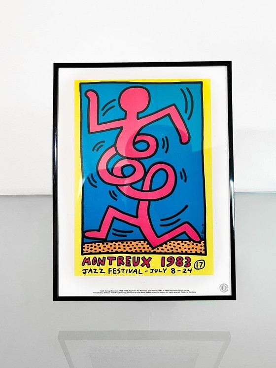 Image 1 of Vintage Keith Haring Montreux 1983 print, published under license in 1993.