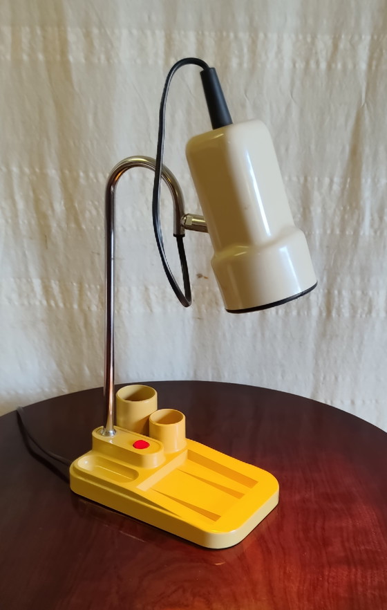 Gelede Bureaulamp - Jaren 80 Design – Leeslamp, Plastic (photo 2 of 10)
