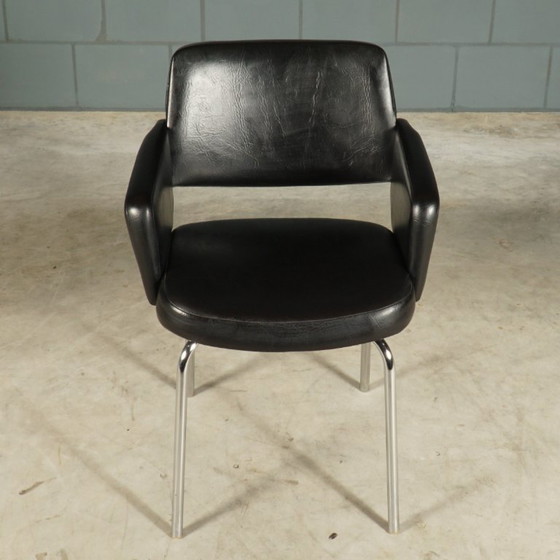 Image 1 of Set di poltrone vintage in similpelle – nere – anni '70