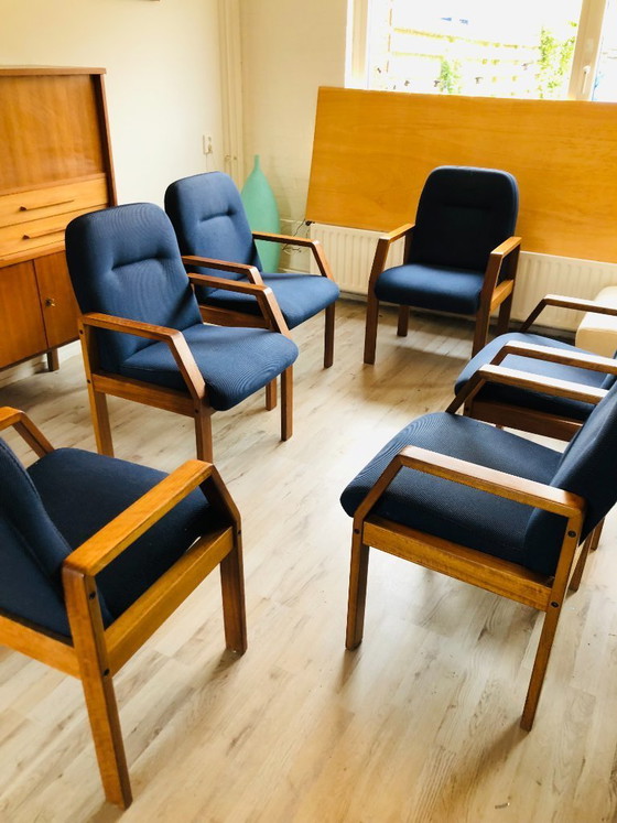 Image 1 of Midcentury fauteuils teak Deens design vergaderstoelen - 6 stuks