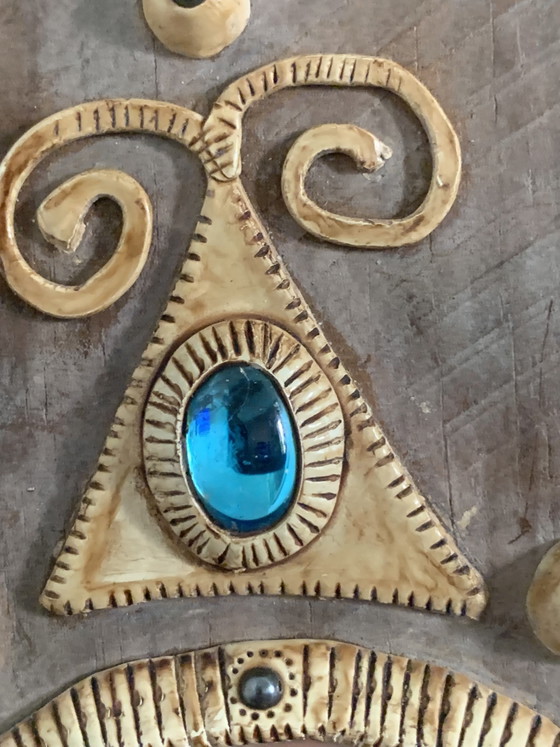 Inspiration François Lembo : Miroir mural bois céramique verre signé AS – Ceramic, Glass (photo 6 of 8)