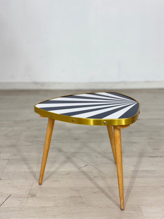 Image 1 of Vintage kidney-shaped table, plant stand, side table, storage