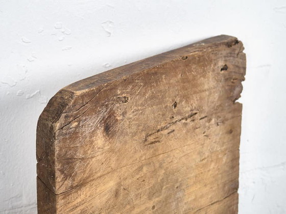 Antieke vierkante snijplank (ca. 1920) #1, Keukenaccessoires, Hout, Bruin, Rustic (foto 10 van 11)