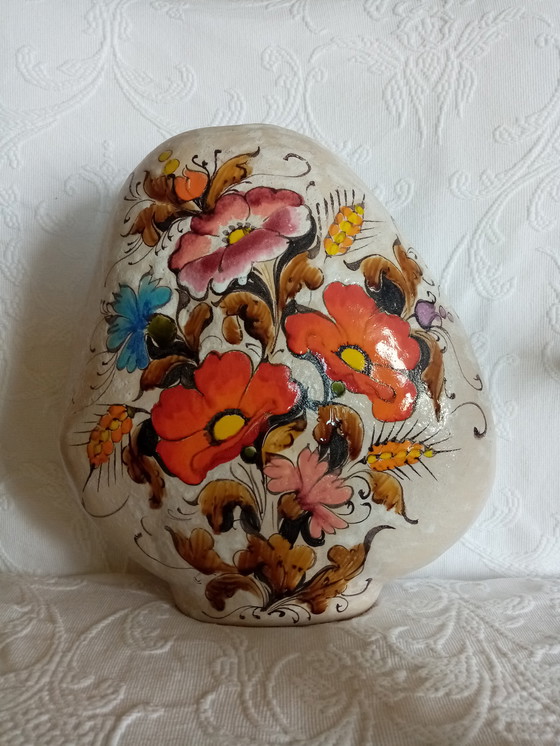 Image 1 of Jarrón decorativo de cerámica italiana de Elio Schiavon, años 70 (31 cm)