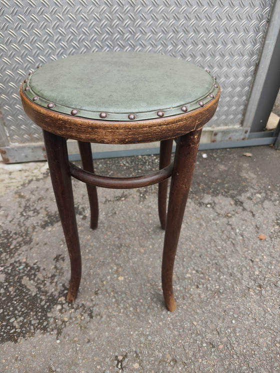 Image 1 of Thonet Barstool Leather Webbing
