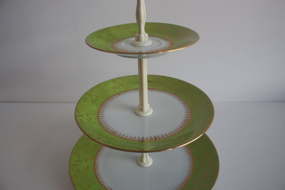 Image 1 of Multi-tiered porcelain tray, Stará Role porcelain, Czechoslovakia, 1950s. 