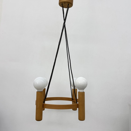 Image 1 of Vintage Domus Danish design hanging lamp chandelier , 1970s