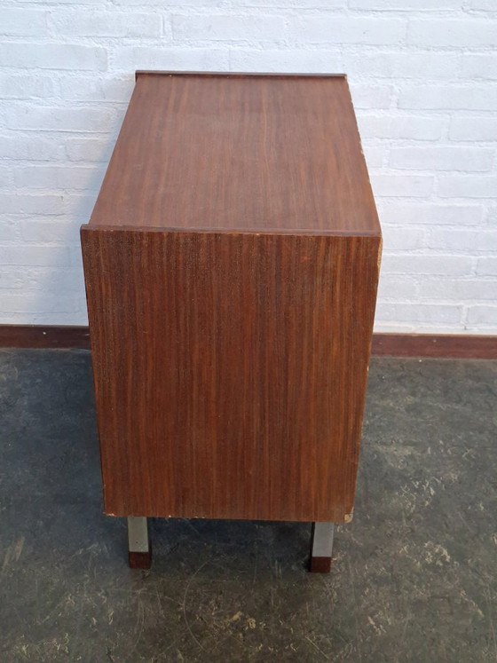 vintage ladenkastje, Ladekasten, Metaal, Hout, Bruin (foto 10 van 13)