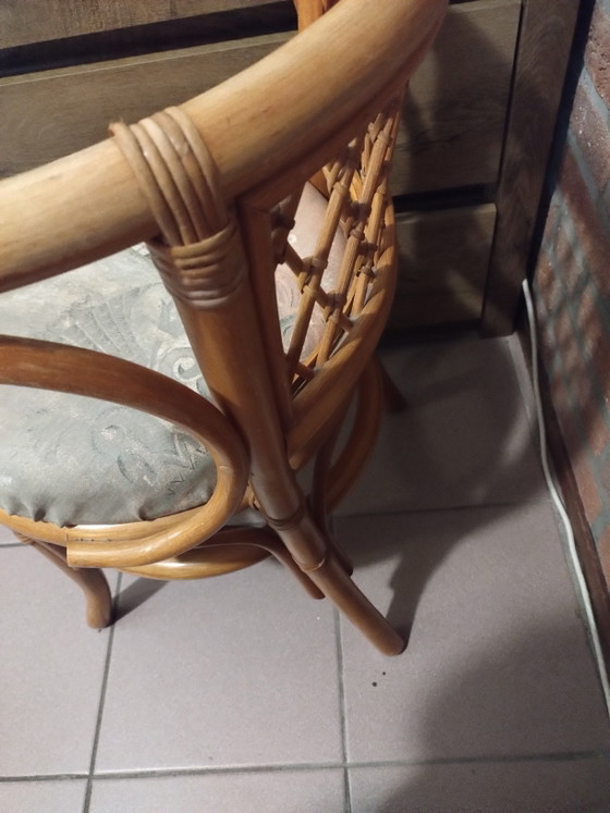 Vintage rotan kuipstoel / bamboe bijzetstoel Boho (vers geolied!) – Kuipstoelen, Rattan (photo 5 of 5)