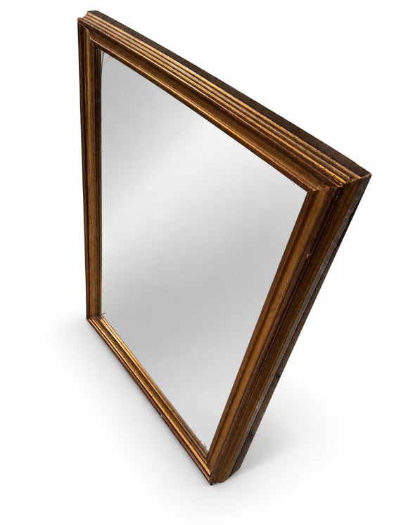 Specchio con cornice dorata, Legno, Vetro, Dorato, Vintage (foto 5 di 5)