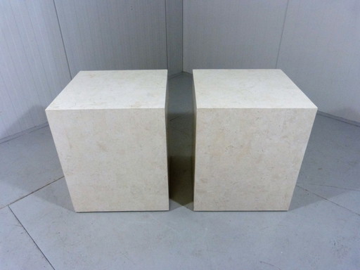2 zócalos de travertino italiano