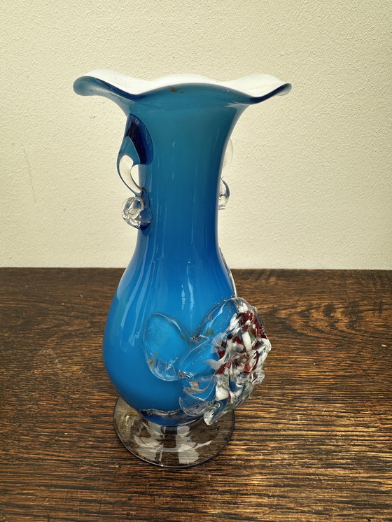 Image 1 of 4 vintage Murano glass soliflore vases