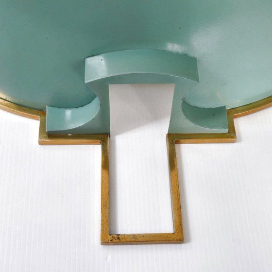 Image 1 of PAIR OF VINTAGE 1940s-1950s METAL & BRASS WALL LIGHTS BY JEAN PERZEL JULES LELEU