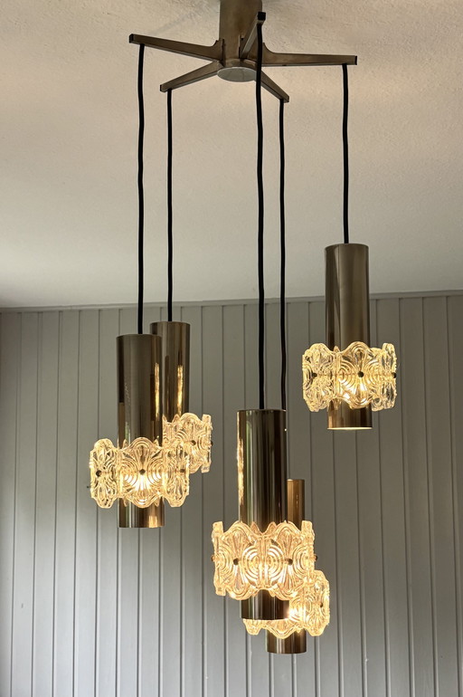 Vintage lamp 60s cascade armatuur 60s SISCHE