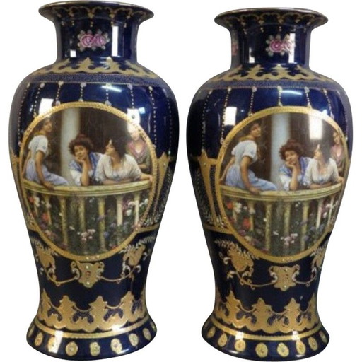Paire de vases Art Nouveau de Royal Limoges, 1900
