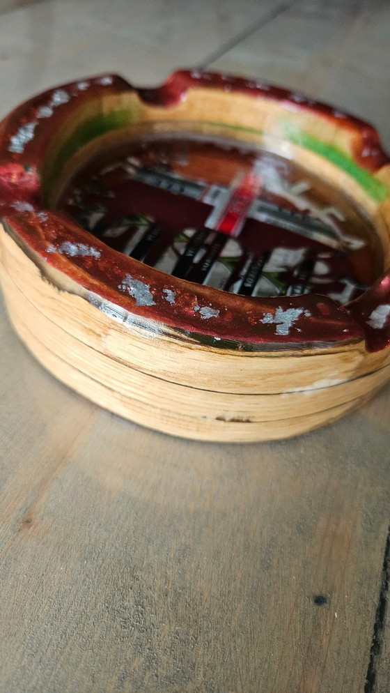 Image 1 of Handmade Cigar Ashtray, Epoxy Resin Wood Art, Luxury Smoking Accessories, Burl Wood Style, Groomsmen Gift.