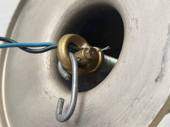 Image 1 of Suspension vintage en verre opalin cubique, années 1940